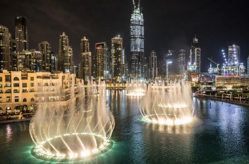 The Dubai Fountain & Burj Khalifa Light Show