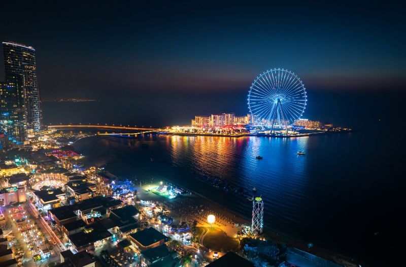 The Dubai Wheel at Night